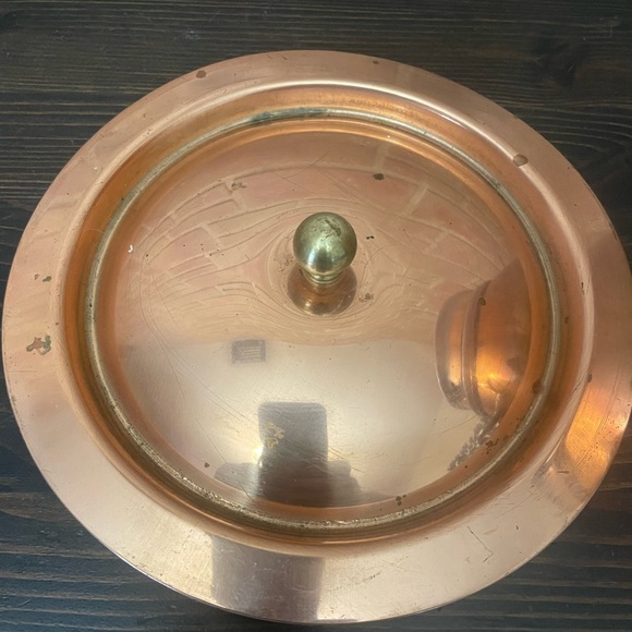 Beautiful Vintage B&M Douro Copper Brass Double Boiler with Porcelain Insert - Picture 4 of 16